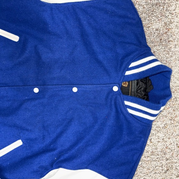 Sledwise Blue and White Varsity Jacket size large - Picture 2 of 12
